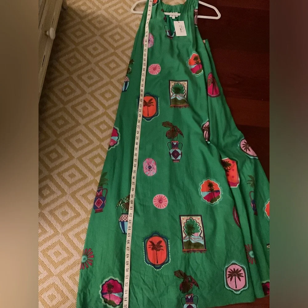 NWT Sugarlips Kelly Green Tropical Palm Print Lined Maxi Dress – Size Small